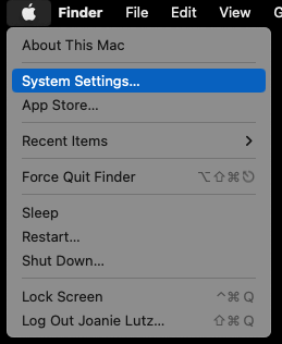apple menu